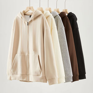 เสื้อฮู้ดขนแกะมีซิปสีเงินจีเอสเอ็ม500ออกแบบได้ตามต้องการ - Product Image 4