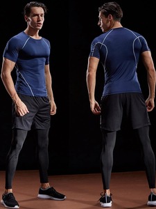 Prima Slim Fit Transpirable Jogging Wear Calidad superior Mangas cortas Gimnasio Camisas Diseño elegante Venta al por mayor Rash Guard - Product Image 3