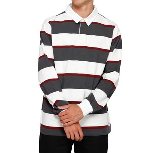 Maillot de rugby unisexe en polyester, rayures personnalisées imprimées, logo brodé, respirant, grande taille, manches longues - Product Image 1