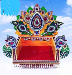 เตียง Mandir ของพระเจ้าสำหรับการตกแต่งบ้านของ Pooja เตียงวัดทำจากไม้สำหรับบูชาเทพเจ้าสินค้าคุณภาพสูงสำหรับ Mandir - Product Image 1