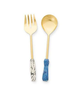 Cuillère à salade unique faite à la main en laiton avec poignée unique pour la cuisine domestique et les restaurants, les hôtels et les designers. - Product Image 1