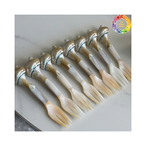 Ensemble de fourchette à cuillère en nacre vietnamienne: fourchette à cuillère en nacre fabriquée à la main pour la gastronomie marché international de gros - Product Image 2
