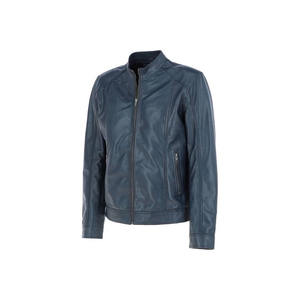 Chaqueta de Cuero Lavada Personalizada de Alta Calidad, Estilo Desgastado, Cuello Redondo para Hombre, Ecológica, Transpirable, Invierno, Estilo Urbano - Product Image 1