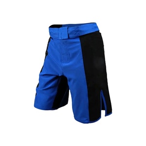 Pantalones cortos de lucha MMA con logotipo personalizado de alta calidad, protector de erupción de gimnasio resistente para boxeo, Taekwondo, entrenamiento físico, ropa de artes marciales azul - Product Image 4