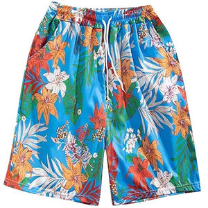 Shorts de Playa Unisex Formales con Estampado Sólido, de Lona, Secado Rápido, Transpirables, con Cierre de Cordón, Teñido Liso, para Vacaciones - Product Image 2