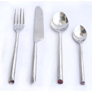 Ensemble de couverts en acier inoxydable à miroir avec poignée de travail MOP d'Inde idéal pour les ustensiles de cuisine d'hôtel et de service - Product Image 4