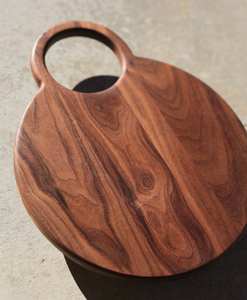 Panneau de bloc de boucher d'acacia de qualité supérieure fini à l'huile naturelle, longue durée, pour cuisine professionnelle planche à fromage en acier inoxydable - Product Image 1