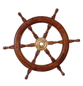 Volant marin en bois de teck/volant en acier marin volant de bateau en laiton en bois de teck marin/roue de bateau marin Offre Spéciale - Product Image 5