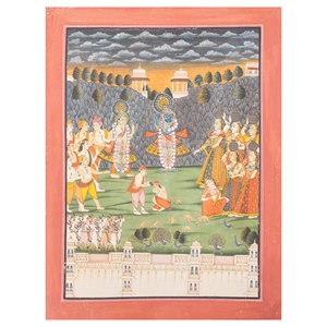 Tapiz de Pared de Tela de Algodón Verde con Arte Pichwai, Estilo Bohemio Navideño, Decoración Nórdica para Pared, Hogar y Exteriores, Ramadán - Product Image 1