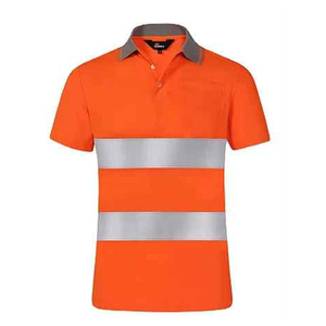 Vente en gros OEM polos de sécurité réfléchissants haute visibilité pour hommes logo personnalisé vêtements de sécurité à manches courtes polos pour hommes - Product Image 1