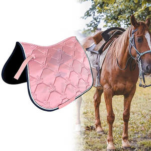 แผ่นรองอานม้าชุดตะวันตกทำจากขนสัตว์ที่กำหนดเองหนังแกะผ้าโพลีคอตตอนหนังและสักหลาดแผ่นผ้าฝ้ายสไตล์กระโดด - Product Image 3