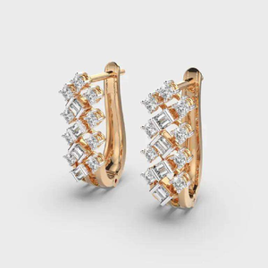 Pendientes de Diamantes Cultivados en Laboratorio con Certificación IGI, Joyería Vintage de Lujo para Bodas y Fiestas para Mujer - Product Image 3