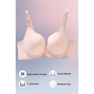 Soutien-gorge rembourré à armature rose Espico-Peau - Product Image 6