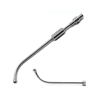Cánula de Succión Reutilizable de Acero Inoxidable Médico con Punta Fina para Uso Quirúrgico, Equipo Quirúrgico Manual de Alta Calidad - Product Image 1