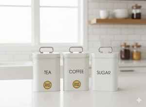 Boîtes de rangement imprimées Matériau métallique Boîte de rangement de cuisine design Ensemble de bidons de cuisine en métal en fer Boîtes au design unique - Product Image 4