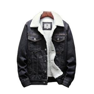 <b>Men's</b> Autumn <b>Linen</b> Lined Denim <b>Jacket</b> Warm Standard Cowboy Jean Coat Fashion Outerwear in Black Blue Plus Size 6XL Stand Collar - Product Image 4