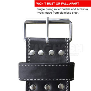 Professional Gym Leather Weightlifting Belt Strong Support For Heavy <b>Weight</b> <b>Training</b> Weightlifting Leather Belt - Product Image 3