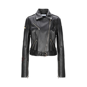 Nouvelle mode vestes en cuir femmes sur mesure fermeture éclair expédiable veste en cuir noir mince veste pour femmes - Product Image 2