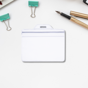 Porte-badge en plastique transparent avec fermeture à glissière pour carte de visite - Product Image 2