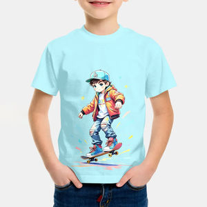 Camiseta juvenil de moda, ropa de calle Unisex, tela de algodón, diseño personalizado para eventos de equipos y uso promocional - Product Image 1