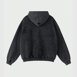 Sweat à capuche tendance pour homme, style streetwear hivernal, avec impression en relief, manches longues, respirant, écologique, personnalisable, 100% coton - Product Image 2
