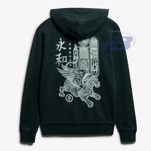 เสื้อฮู้ดดี้ Winter Streetwear ลายกราฟิกด้านหลัง สไตล์ Urban ผ้าฝ้ายฟลีซ 100% แบบสวมหัว สไตล์ Y2K  รับสกรีนโลโก้ - Product Image 1