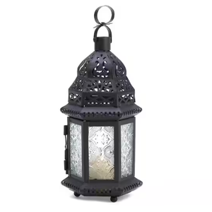 Ensemble de deux produits personnalisables style tendance coupe lanterne de travail poids léger en métal suspendu bougie lanterne lampes et éclairage - Product Image 6