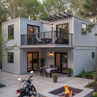 Maison préfabriquée de luxe en acier galvanisé isolé et résistant au feu, fabriquée en Chine, maison modulaire moderne de 40 pieds, appartement scolaire