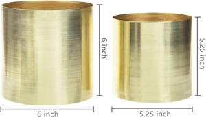 Maceta Moderna y Sencilla de Color Dorado Mate para Plantas de Interior, Decoración Elegante para el Hogar y Diseño Minimalista, Venta al por Mayor desde India - Product Image 4