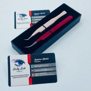 Pinzas de Precisión para Pestañas LUCKY LASH TOOLS, Color Beige Marrón, Agarre de Diamante de 45 Grados, Grabado de Corazón, Personalizadas, Sostenibles - Product Image 4