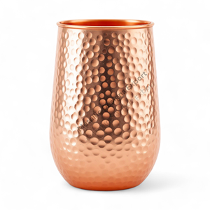 แก้วน้ำโลหะทองแดงบริสุทธิ์แบบนำกลับมาใช้ใหม่ได้เป็นมิตรกับสิ่งแวดล้อมแก้วน้ำดื่มอายุรเวทเป็นประกายสำหรับใช้ในบ้านและเป็นของขวัญ - Product Image 4