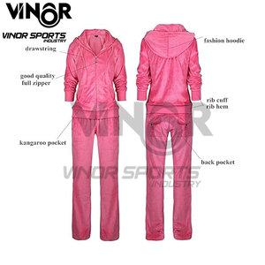 ชุดวอร์มผ้ากำมะหยี่แบบยูนิเซ็กซ์ ระบายอากาศได้ดี ซับในด้วยผ้าฟลีซ 2 ชิ้น เสื้อและกางเกงขายาว ชุดกีฬาเนื้อนุ่มสำหรับฤดูหนาว - Product Image 5