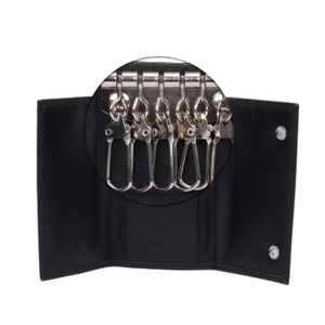 Commande en gros de porte-clés en cuir faits à la main avec logo Étui porte-clés en cuir personnalisé en gros - Product Image 3