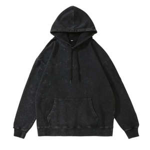 Sudadera con Capucha Holgada para Parejas, Fabricada en Fábrica, Mezcla de Algodón y Felpa, Gruesa, Deportiva, de Manga Larga - Product Image 4