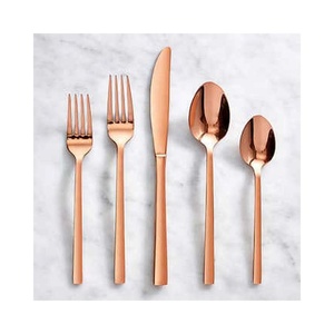 Unique Stainless Steel Royal <b>Black</b> Dinner Restaurant Flatware Set Metal Reusable Wedding Use <b>Gold</b> Plated <b>Cutlery</b> Set - Product Image 6