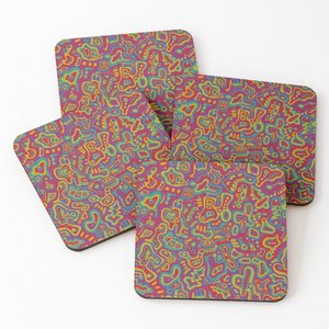 Eco Friendly Wooden and Enamel Print coaster for Home Customized Design Kitchen Wooden coaster for Wholesale square Shape - Product Image 5