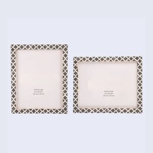 กรอบรูปฝังกระดูกศิลปะ งานฝีมือ ดีไซน์ดอกไม้ทันสมัย - Product Image 1