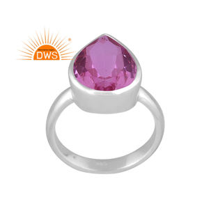 แหวนอัญมณีควอตซ์สองชั้นทำจากเงินแท้คุณภาพดี - Product Image 1