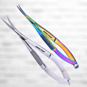 Ciseaux micro-chirurgicaux à ressort en or TC, 12 cm, équipement de microchirurgie, acier inoxydable allemand, ciseaux à ressort micro-action - Product Image 5