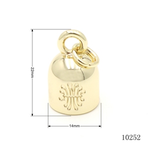 गुणवत्ता उत्कीर्ण ब्रांड नाम लोगो टास्सेल हार्डवेयर फिटिंग एक्सेसरीज के लिए मेटल एंड कैप मेटल एंड कैप - Product Image 3