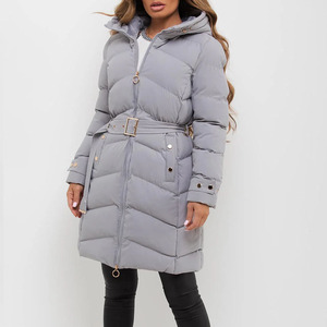 Abrigo Acolchado Largo de Plumón para Mujer, Abrigo de Invierno Acolchado de Alta Calidad, OEM - Product Image 1