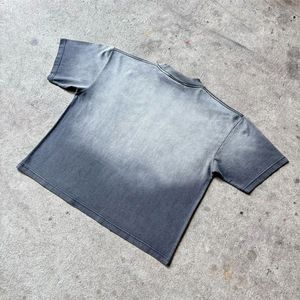 เสื้อยืดผู้ชายแบบลำลองซักกรดฟอกสีอ่อนแดดซีดสั้นเปล่าขนาดใหญ่ทำจากโพลีเอสเตอร์/ ผ้าฝ้าย - Product Image 1