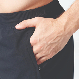 Customized Superstretch Casual <b>Shorts</b> with Elastic Waist Side Ventilation Panels <b>Zip</b> <b>Pockets</b> - Product Image 3