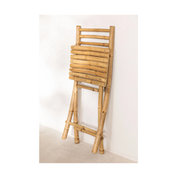 Ensemble table et chaises de salle à manger modernes en bambou et rotin/osier, écologiques, personnalisables, pour intérieur et extérieur, pliables, style minimaliste, pour la maison