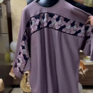 Premium femmes élégant modeste Abayas dubaï traditionnel musulman vêtements brodé à la main Baggy fil respirant tissu robe - Product Image 1