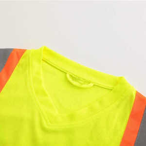 Venta al por mayor de manga larga OEM ropa de trabajo de secado rápido Hi Vis seguridad Polo camiseta reflectante trabajo construcción camisas reflectantes - Product Image 4
