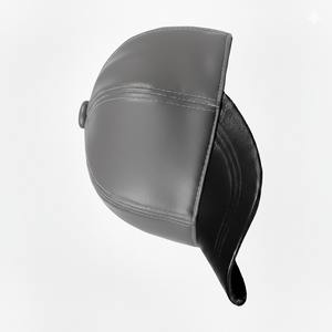 Casquette de baseball unisexe à visière incurvée en cuir PU de haute qualité, couleur unie, impression de logo personnalisée acceptée, vente en gros - Product Image 5