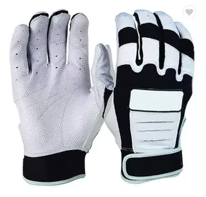 Gant de frappeur de baseball personnalisé de haute qualité à manchettes longues pour adultes vente en gros de gants de frappeur en cuir synthétique de qualité supérieure - Product Image 5