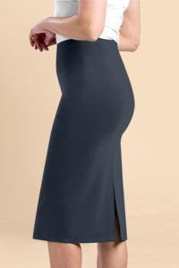 Trendmalls Comfortable Women's <b>Grey</b> <b>Pencil</b> <b>Skirt</b> Knee-Length with Elastic Waist Band Plain Dyed Formal (P10-<b>Grey</b>) - Product Image 6