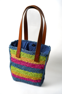 Women's <b>Raffia</b> <b>Bag</b> Eco Friendly Lightweight Leather Strap Handwoven Fashion Messenger <b>Bag</b> Custom Size for Daily Travel - Product Image 5